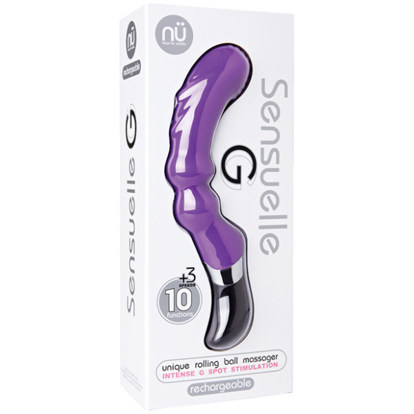 Nu Sensuelle G Unique Rolling Ball Rechargeable Massager - Purple
