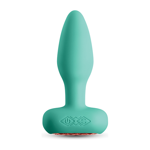 Techno Prism App Controlled Rotating & Vibrating Anal Plug - Teal - Image 4