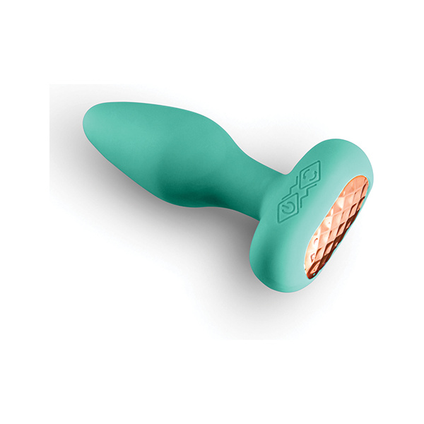 Techno Prism App Controlled Rotating & Vibrating Anal Plug - Teal - Image 5