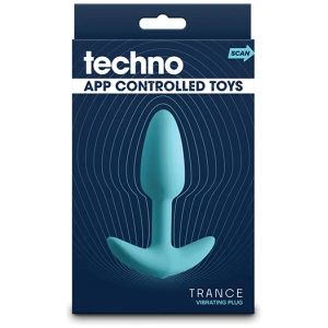 Techno Trance App Controlled Vibrating Anal Plug w-Remote - Blue