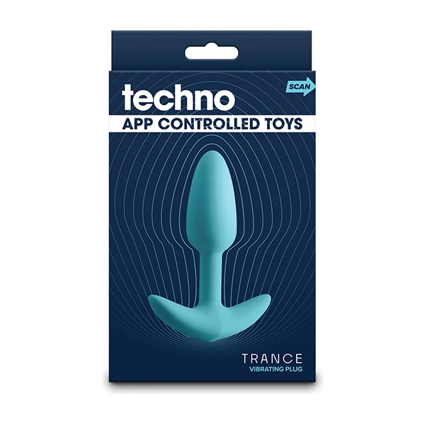 Techno Trance App Controlled Vibrating Anal Plug w-Remote - Blue