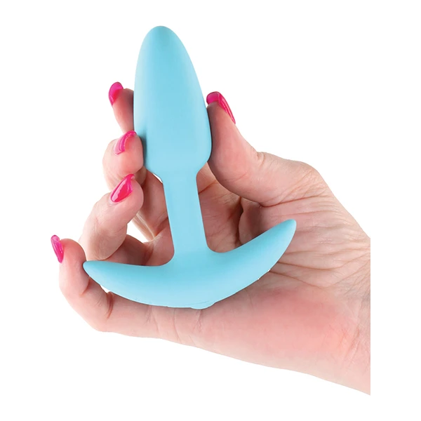 Techno Trance App Controlled Vibrating Anal Plug w-Remote - Blue - Image 3