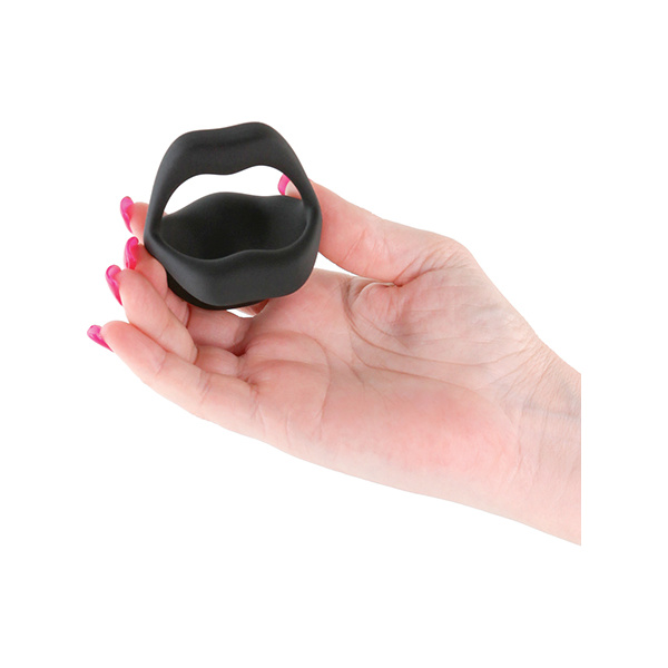 Techno Strobe App Controlled Vibrating Cock Ring - Black - Image 3