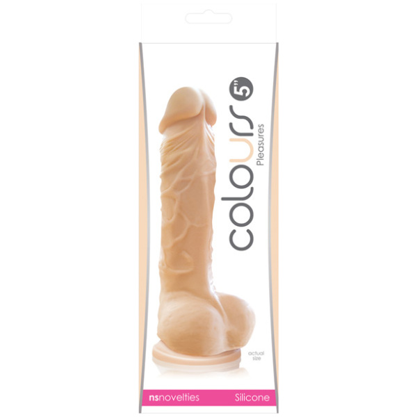 Colours Pleasures 5" Dildo w-Suction Cup - Flesh