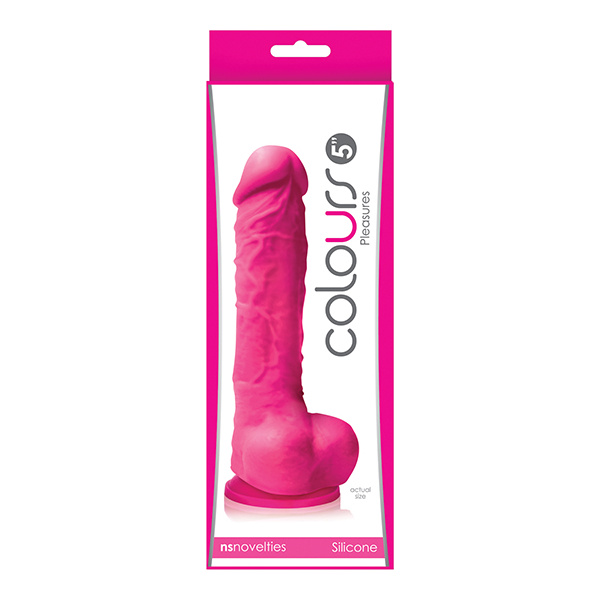 Colours Pleasures 5" Dildo w-Suction Cup - Pink - Image 2