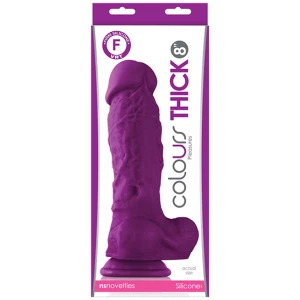 Colours Pleasures Thick 8" Dildo - Purple
