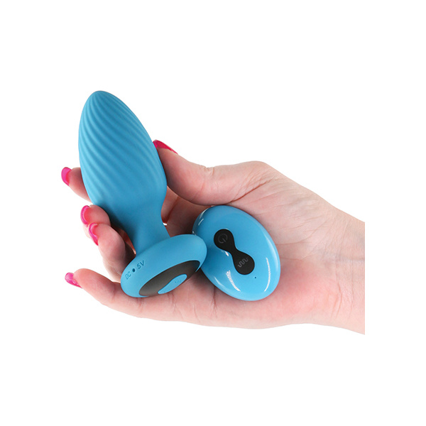 INYA Alpine 2.0 Gyrating & Vibrating Anal Plug w-Remote - Teal - Image 2