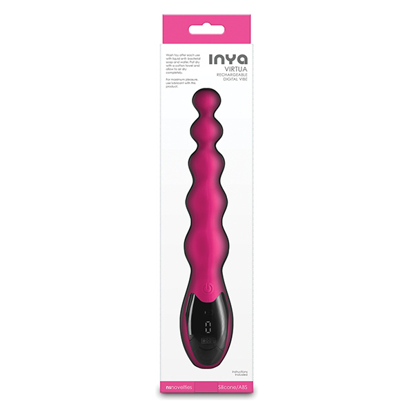 INYA Virtua Digital Beaded Anal Vibrator - Pink - Image 3