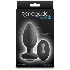 Renegade Alpine 2.0 Gyrating & Vibrating Butt Plug w-Remote - Black
