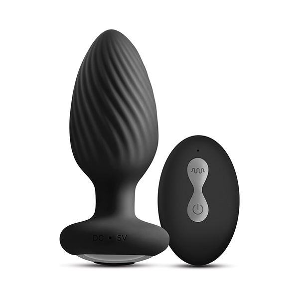 Renegade Alpine 2.0 Gyrating & Vibrating Butt Plug w-Remote - Black - Image 2