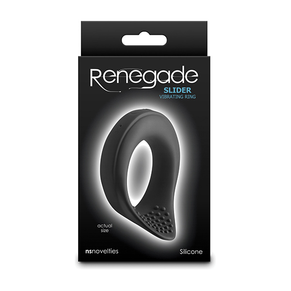 Renegade Slider Vibrating Cock Ring - Black