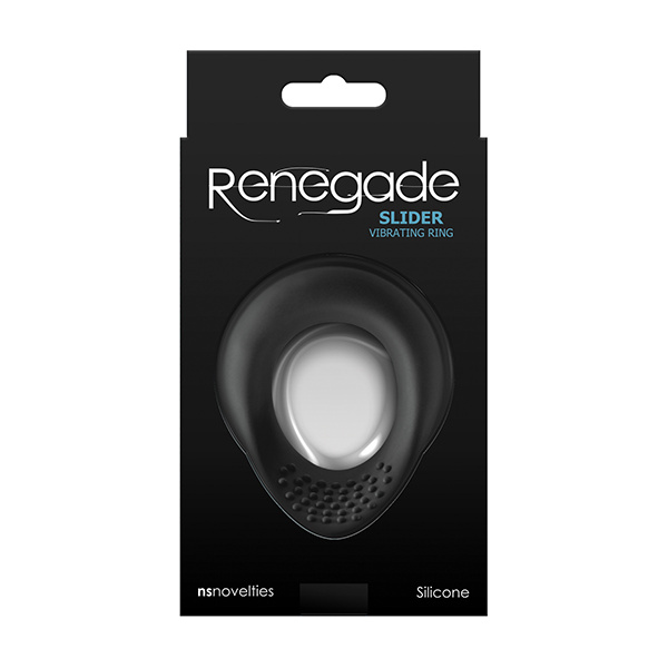 Renegade Slider Vibrating Cock Ring - Black - Image 3