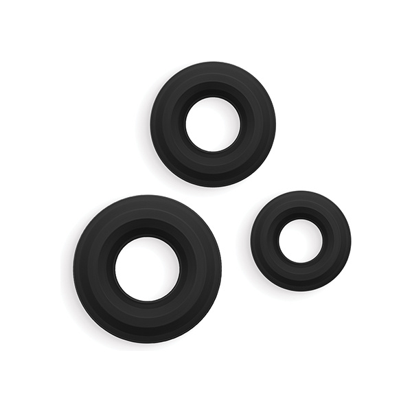 Renegade Fireman Cock Rings - Pack of 3 Black - Image 4