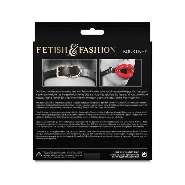 Fetish & Fashion Kourtney Gag - Black-Red - Image 3