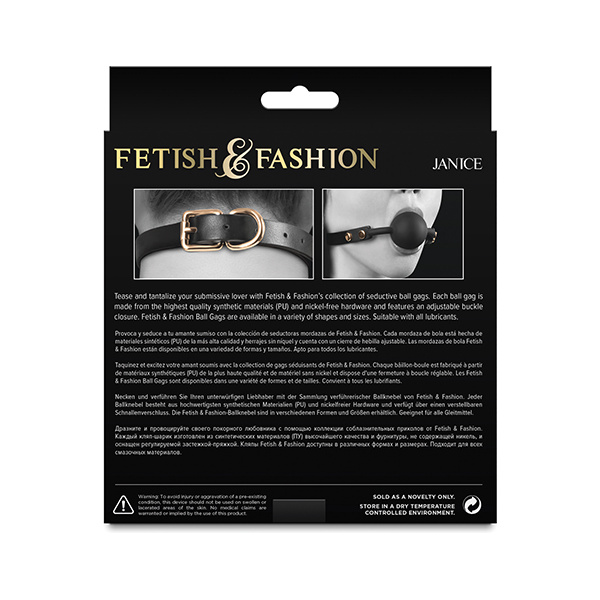 Fetish & Fashion Janice Ball Gag - Black - Image 3