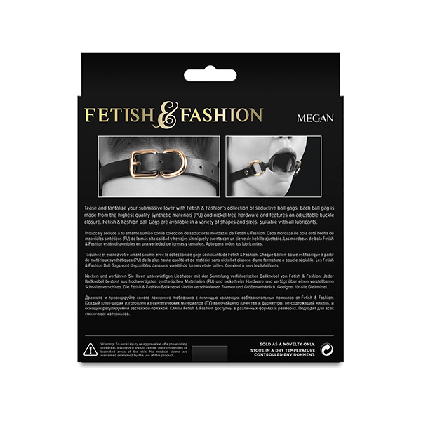 Fetish & Fashion Megan Ball Gag - Black - Image 2