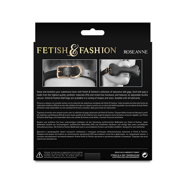 Fetish & Fashion Roseanne Ball Gag - Black - Image 2