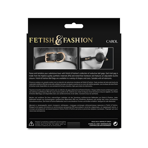 Fetish & Fashion Carol Ball Gag - Black - Image 3