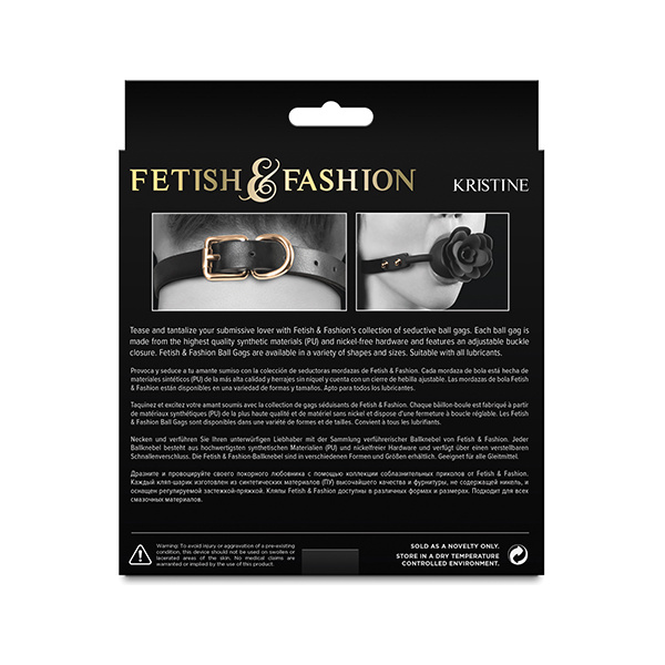 Fetish & Fashion Kristine Ball Gag - Black - Image 2