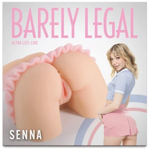 Barely Legal Senna Skirted Pussy & Anal Stroker - White
