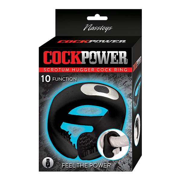 Cockpower Scrotum Hugger Cock Ring - Black