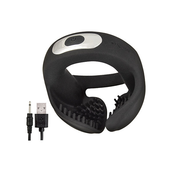 Cockpower Scrotum Hugger Cock Ring - Black - Image 2