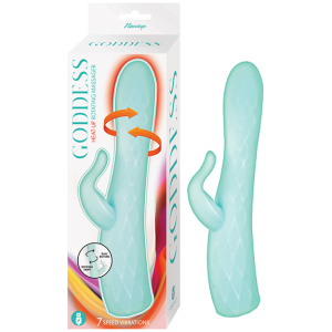 Goddess Heat-up & Rotating Vibrator - Aqua