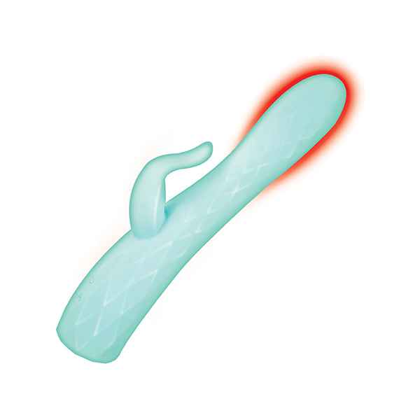 Goddess Heat-up & Rotating Vibrator - Aqua - Image 3