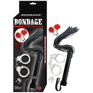 Bondage by Nasstoys Whip & Cuff Set