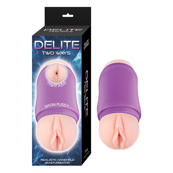 Delite Two Ways Vagina & Ass Masturbator - White