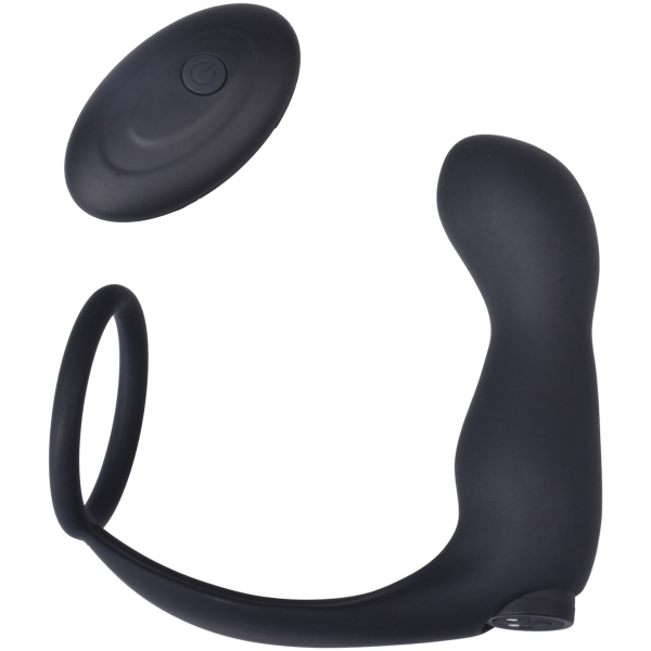 Ass-station Contoured Anal Plug w-Remote - Black - Image 3