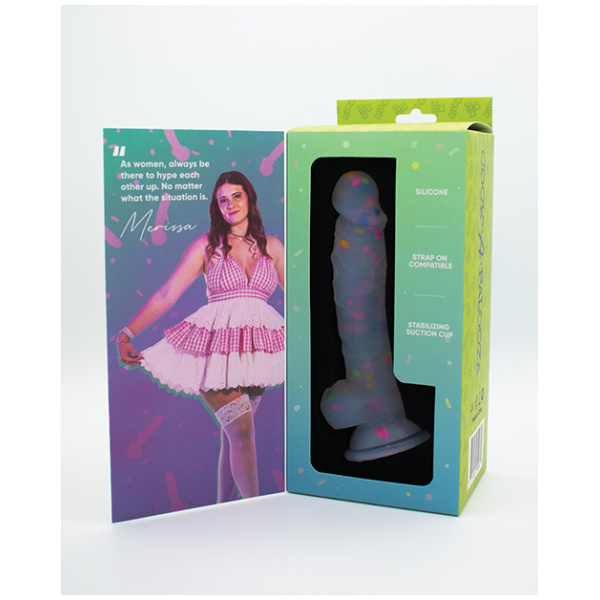 Natalie's Toy Box Cock-A-Palooza Confetti Silicone Suction Dildo - Image 3