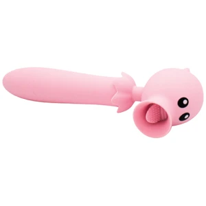 Natalie's Toy Box Lick n' Stick Clit Flicker & G-Spot Vibe - Pink