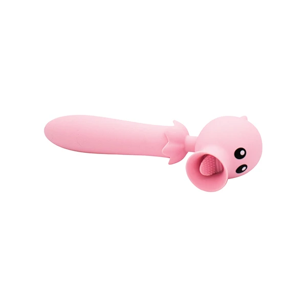 Natalie's Toy Box Lick n' Stick Clit Flicker & G-Spot Vibe - Pink