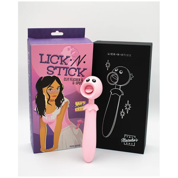 Natalie's Toy Box Lick n' Stick Clit Flicker & G-Spot Vibe - Pink - Image 2