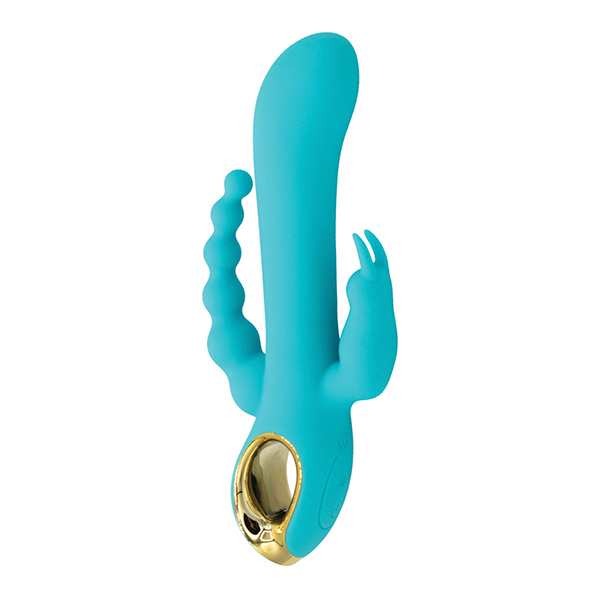 Natalie's Toy Box Mighty Magic Clit, G-Spot & Anal Vibrator - Aqua