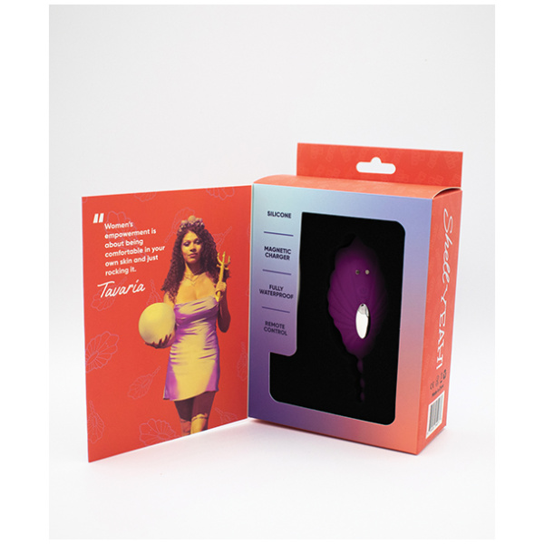 Natalie's Toy Box Shell Yeah! Remote Controlled Wearable Panty Vibrator - Purple - Image 5