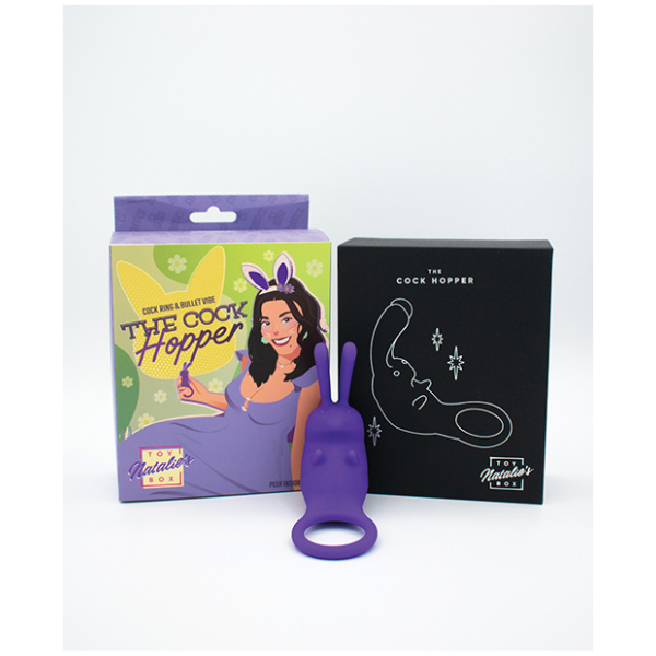 Natalie's Toy Box The Cock Hopper Cock Ring & Bullet Vibrator - Purple - Image 4