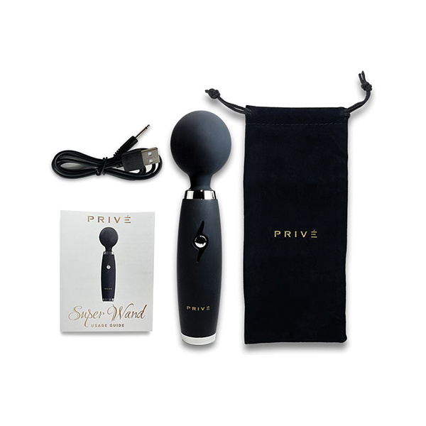 PRIVE Super Wand Massager - Black - Image 4