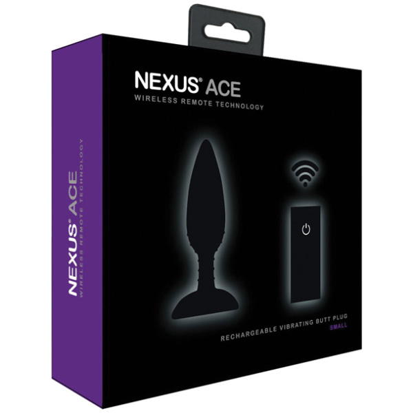 Nexus Ace Remote Control Butt Plug Small - Black