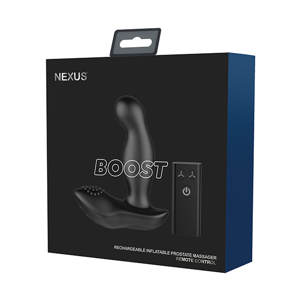 Nexus Boost Prostate Massager w-Inflatable Tip - Black