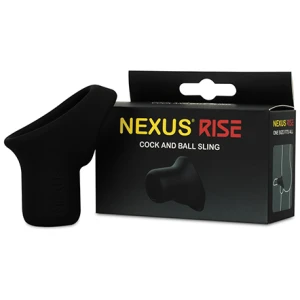 Nexus Rise Liquid Silicone Cock & Ball Sling - Black