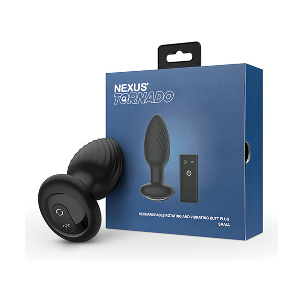 Nexus Tornado Rotating & Vibrating Small Butt Plug - Black