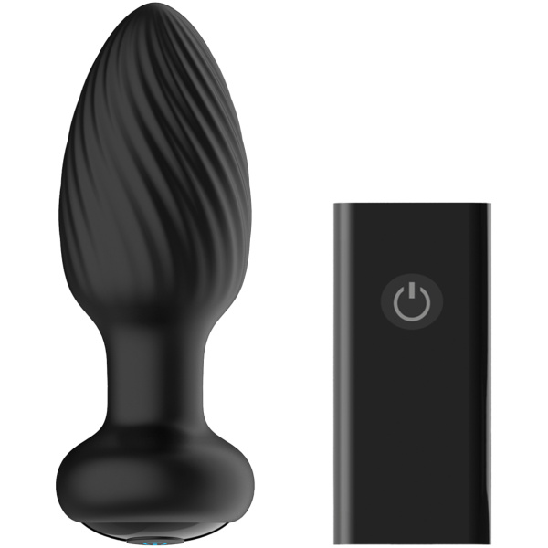 Nexus Tornado Rotating & Vibrating Medium Butt Plug w-Remote - Black - Image 2