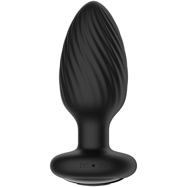 Nexus Tornado Rotating & Vibrating Medium Butt Plug w-Remote - Black - Image 3