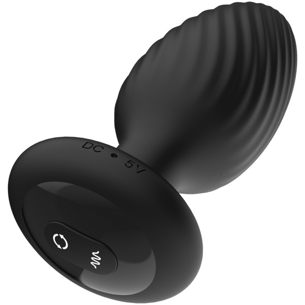 Nexus Tornado Rotating & Vibrating Medium Butt Plug w-Remote - Black - Image 5