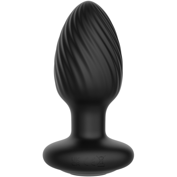 Nexus Tornado Rotating & Vibrating Large Butt Plug w-Remote - Black - Image 3