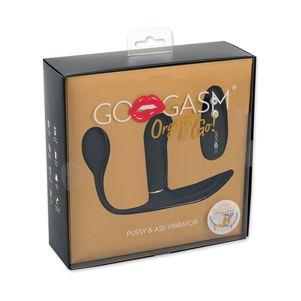 GoGasm Pussy & Ass Vibrator - Black