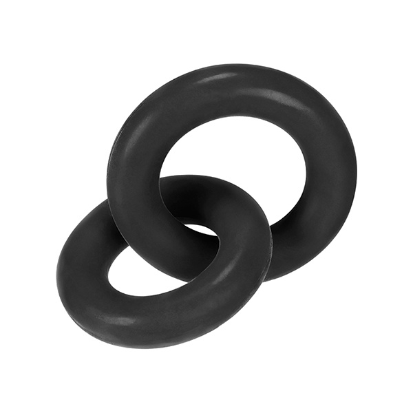 Hunky Junk Duo Linked Cock & Ball Rings - Tar - Image 4