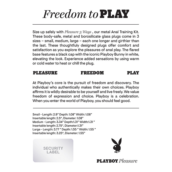 Playboy Pleasure Pleasure 3 Ways Butt Plugs - Image 3